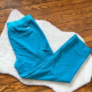 Figs Axim Technical Collection Cargo Pants Anti Wrinkle 7 Pockets Teal Sz XL